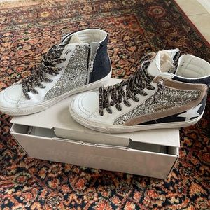 Golden Goose glitter slide high tops